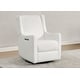 preview thumbnail 2 of 8, Mercer Electronic Power Recliner and Swivel Glider with USB and Type-C Ports in LiveSmart Performance Fabric White
