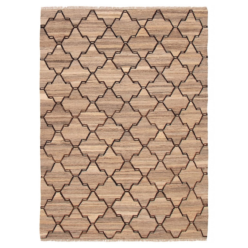 Sivas Taupe Kilim 5'11" x 8'4" - 5'11 x 8'4 - Taupe - 5'11 x 8'4