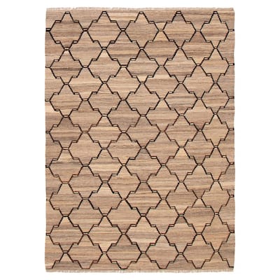 Sivas Taupe Kilim 5'11" x 8'4" - 5'11 x 8'4