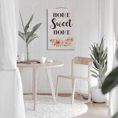 Glitzhome Wooden HOME SWEET HOME Word Sign Wall Decor Set