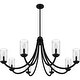 preview thumbnail 4 of 5, Allard 8-Light Matte Black Chandelier