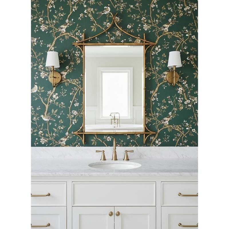 Moreau Metal Bamboo Styled Mirror - 48H X 30W X 1.3/4D