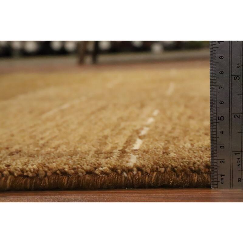 Hand Knotted Oriental 100% Wool Carpet Modern Modern Brown Gabbeh Area Rug - 7' 11'' X 5' 3''