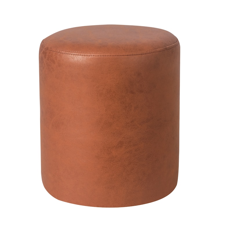 Adeco Footrest Ottoman 13 inches Fabric Stool for Living Room Bedroom
