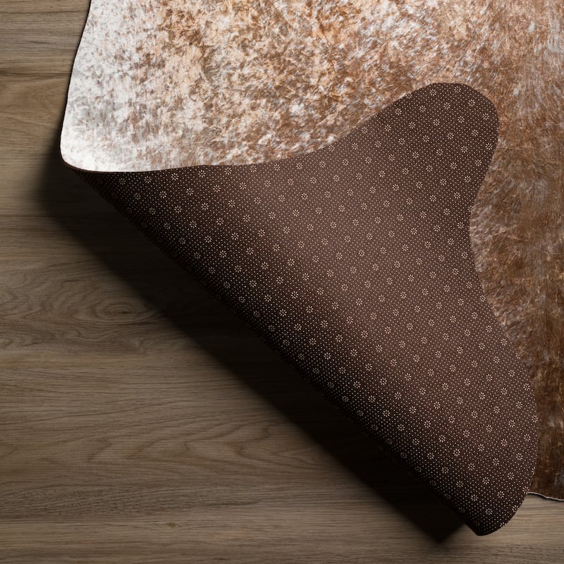 Addison Rugs Cheyenne Colorful Cowhide Print Non-Skid Area Rug