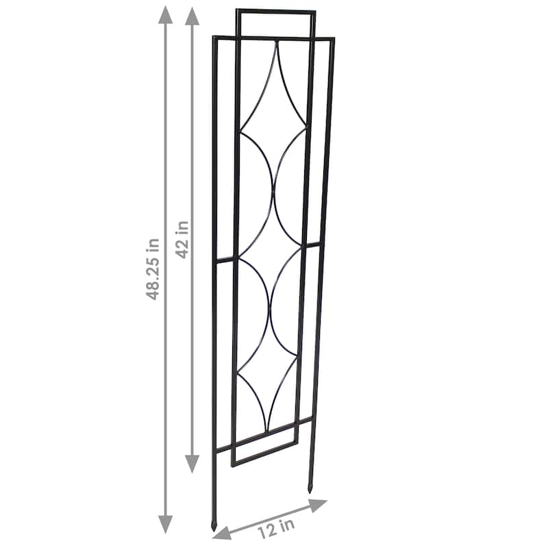 Sunnydaze Set of 2 Chic Diamonds Design Steel Garden Plant Trellis