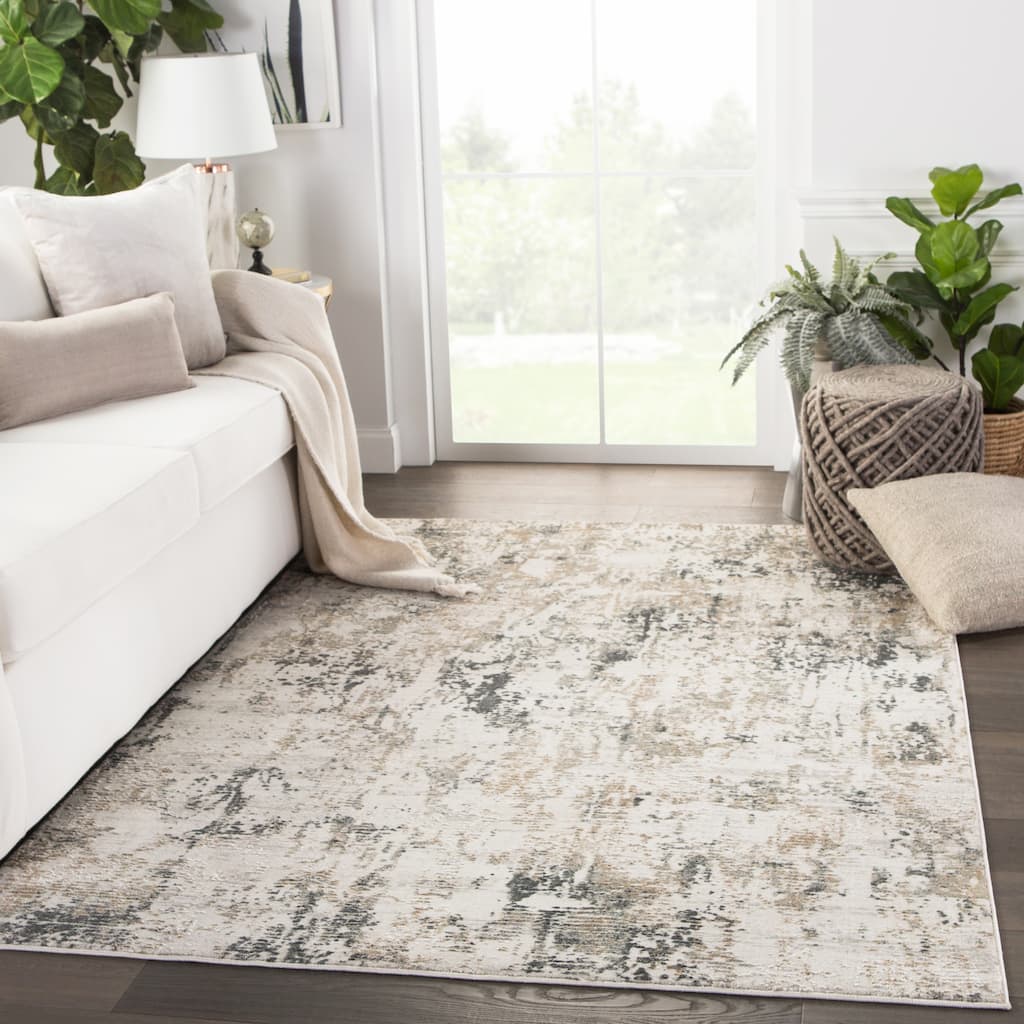 Olly Power-loomed Abstract Area Rug