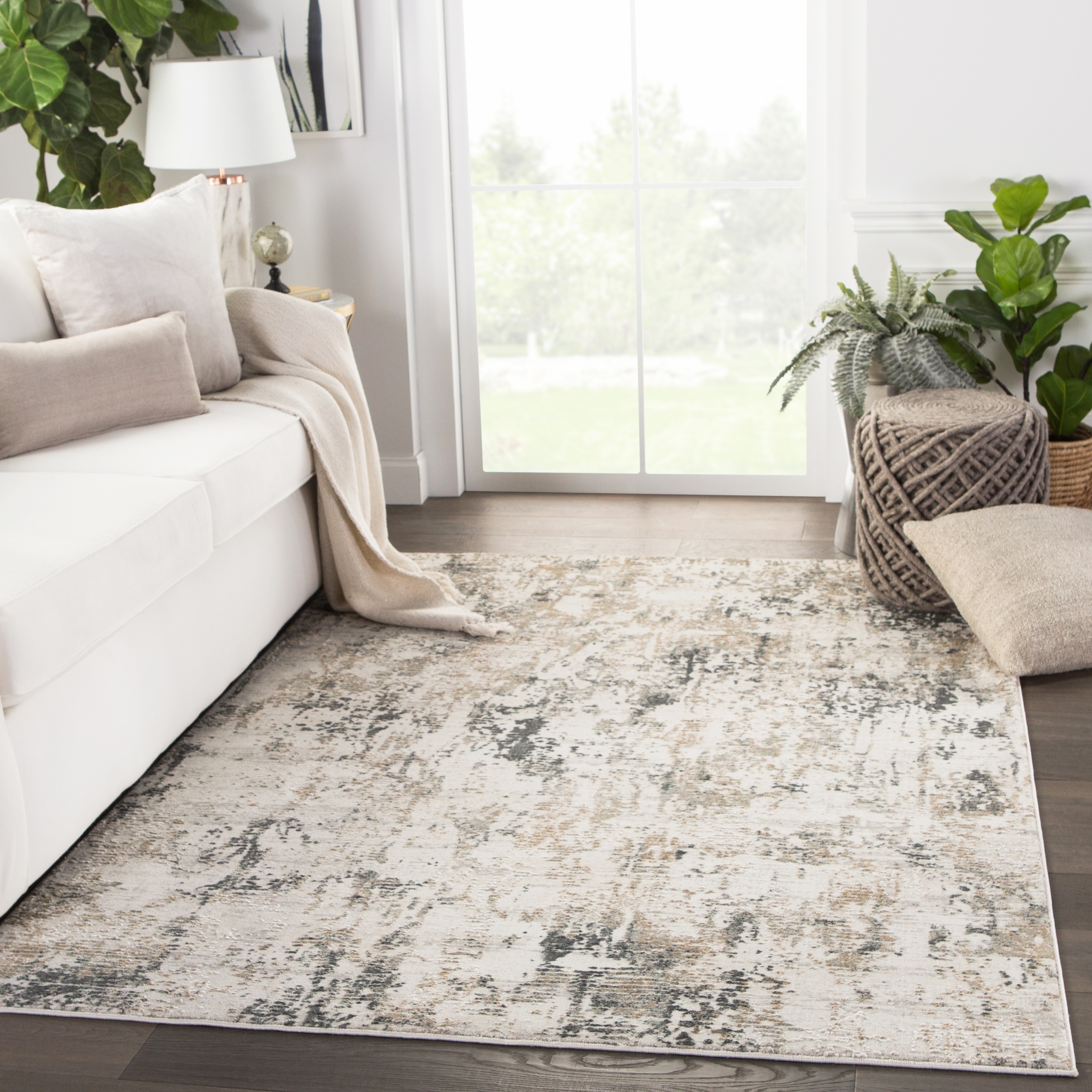 Olly Power-loomed Abstract Area Rug