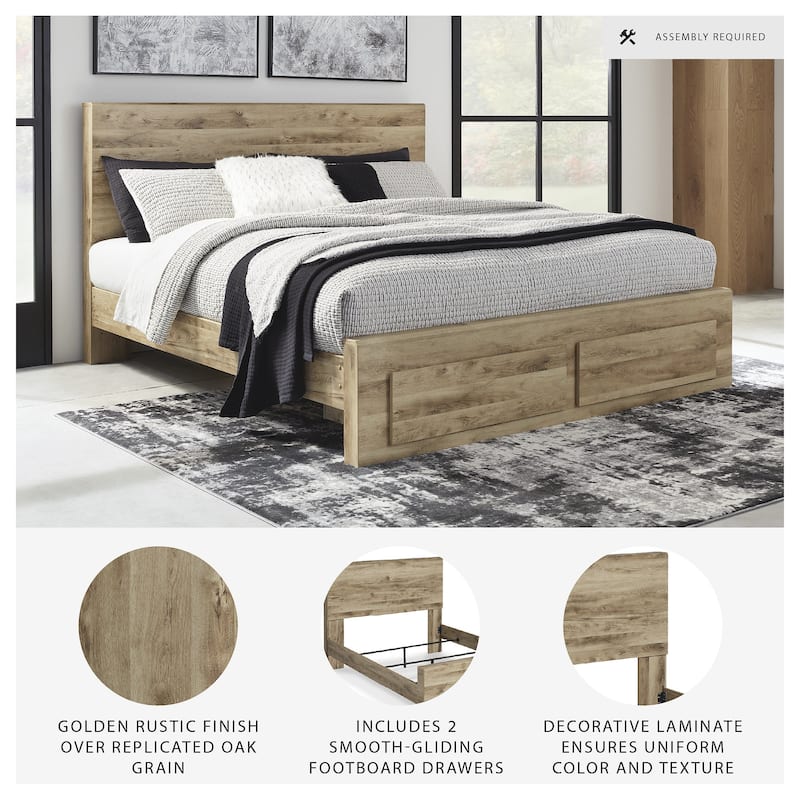 Signature Design by Ashley Hyanna Tan Brown Storage Bed