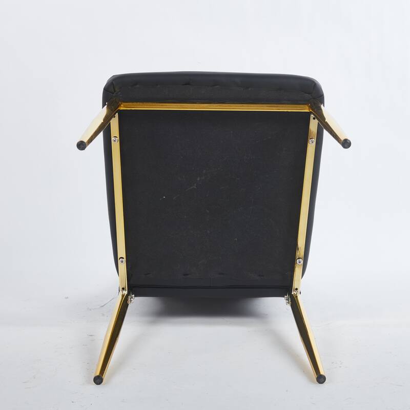 GDFStudio - Soren Mid-Century Modern High Back Dining Chair with Metal Frame and Upholstered Seat, Set of 2