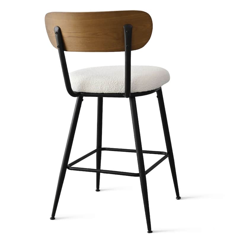 Boucle Counter Stool with Ash Back(Set of 2)