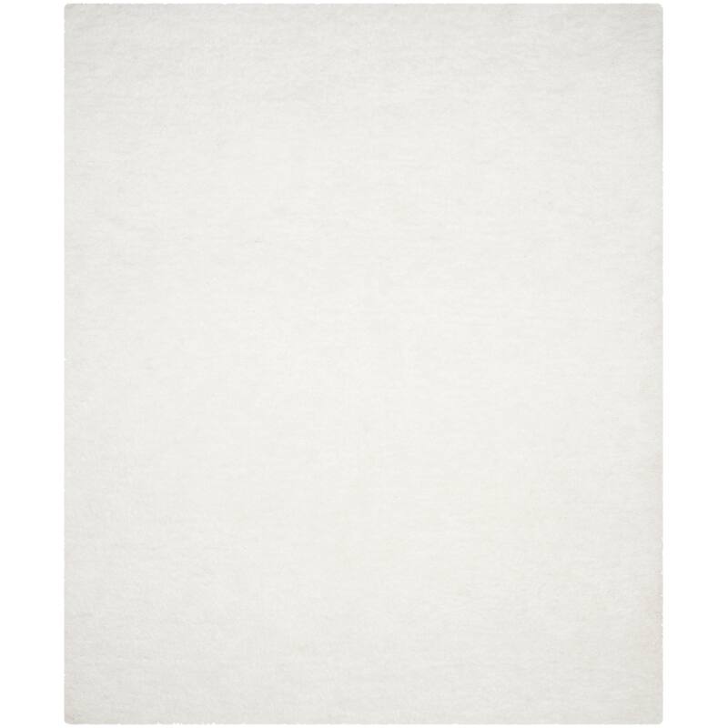 SAFAVIEH Handmade Sheep Shag Dochia Solid Polyester Rug - 8' x 10' - Ivory