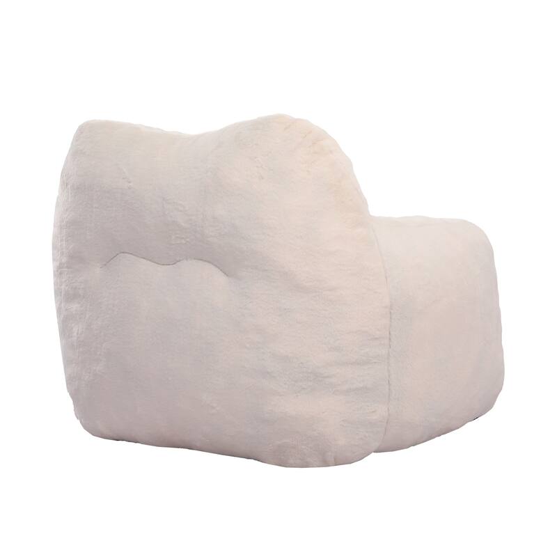 Oversized Memory Foam Bean Bag Chair Lazy Sofa with Armrests and Removable Cover for Living Room Bedroom
