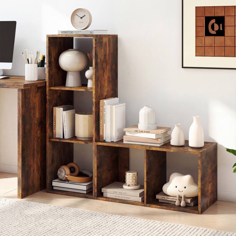 Costway 2/3-Cube Bookcase Open Back Bookshelf with Anti-tip Kit Modern