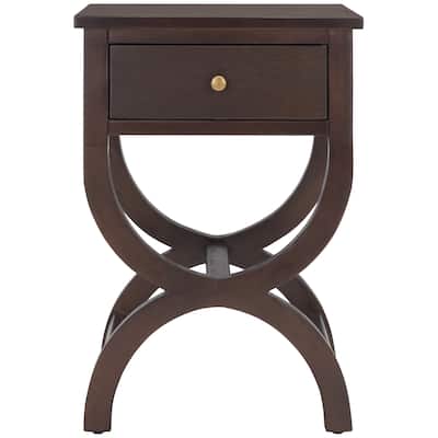 SAFAVIEH American Home Collection Maxine Accent Table With Storage Drawer - 18" W x 15" D x 27" H