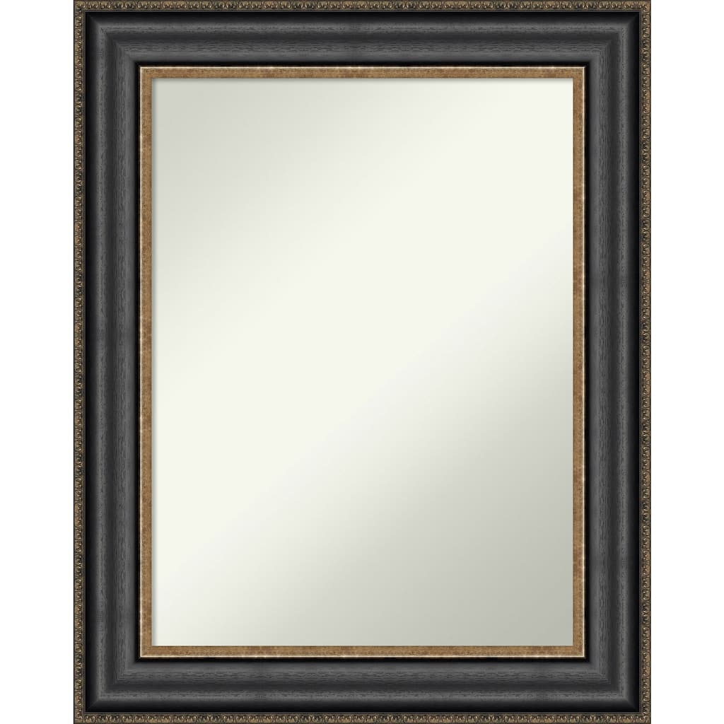 Non-Beveled Bathroom Wall Mirror - Thomas Black Bronze Frame