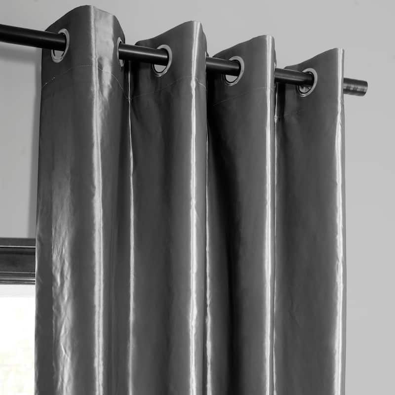 Exclusive Fabrics Blackout Faux Silk Taffeta 120-inch Curtain (1 Panel)