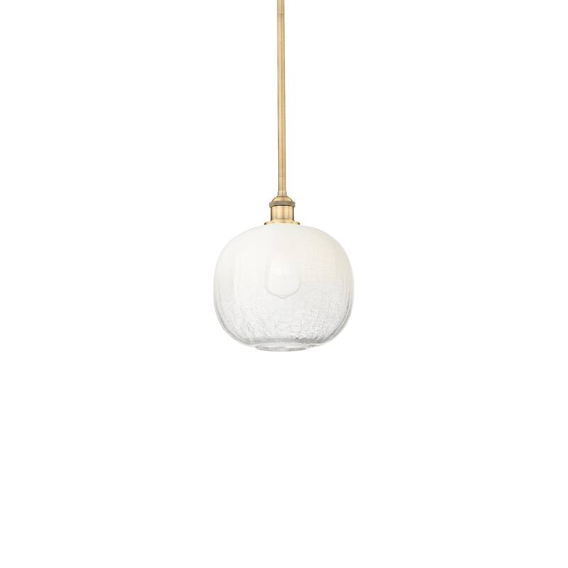 Innovations Lighting 616-1S-12-11 Brookhaven Sphere Pendant Brookhaven - Brushed Brass / Opal