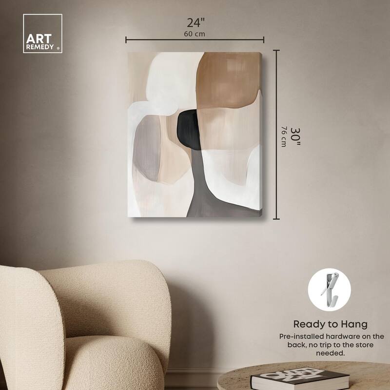 Curvilinear Composition II Canvas by Art Remedy, Gallery Wrapped