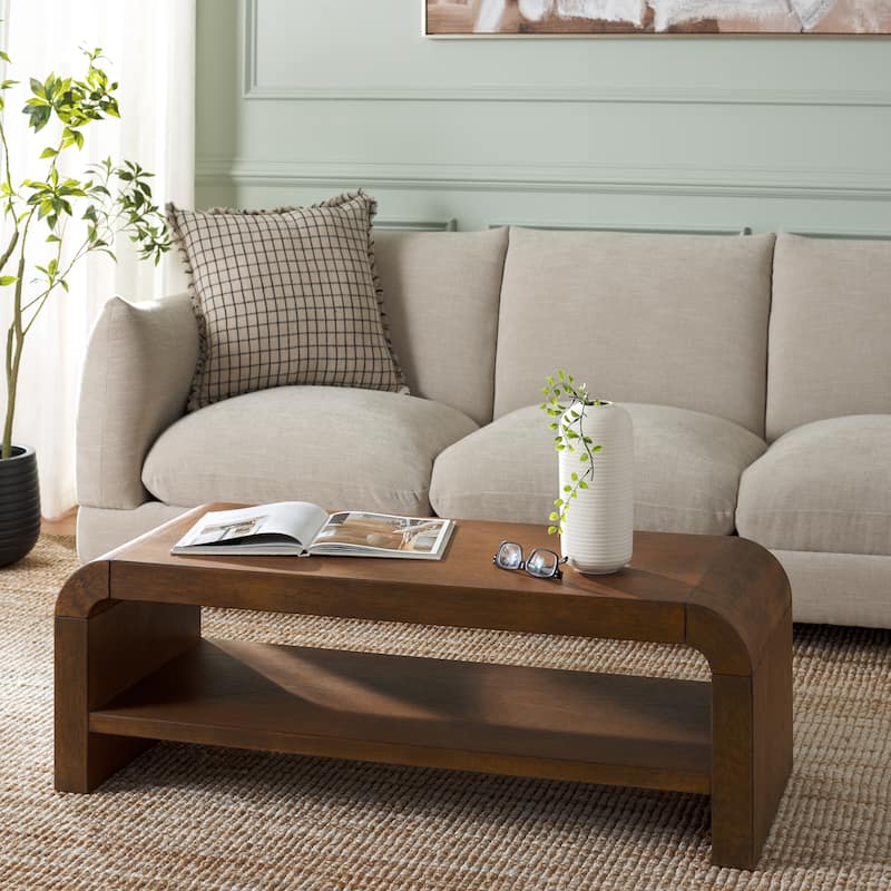 SAFAVIEH Avivan 1-Shelf Coffee Table - 45"W x 18"D x 15"H - Natural