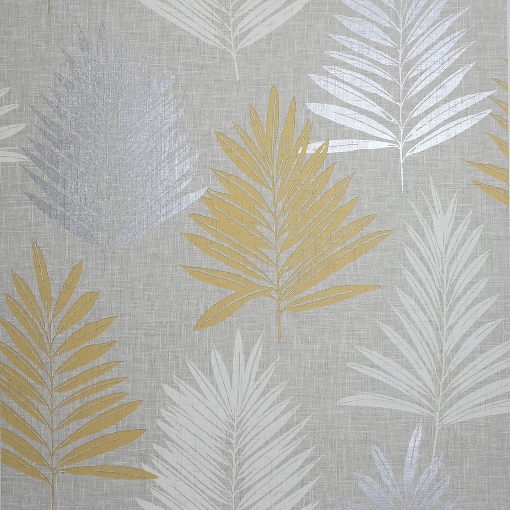Arthouse Willis Mustard Palm Frond Wallpaper