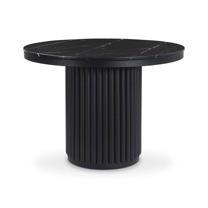 Aurelle Home Modern Round Marble Top Dining Table