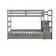 preview thumbnail 10 of 13, Twin/King Pine Bunk Bed with Trundle and Storage
