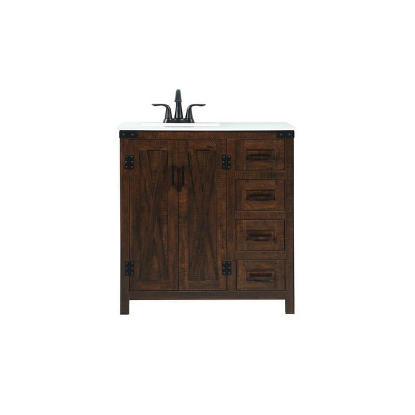 slide 1 of 1, Elegant Lighting VF90232 Grant 32" Free Standing Single Basin Vanity Expresso - Espresso Finish
