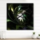 preview thumbnail 9 of 13, Designart 'Multi Colored Green Stained Glass' Oversized Modern Wall CLock 16 in. Wide x 16 in. High