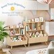 preview thumbnail 11 of 12, Kids Bookshelf and Toy Storage, 3-Tier Wooden Open Bookcase, Baby Book and Toy Storage Display Organizer with Spacious Top Shelf