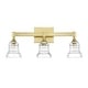 preview thumbnail 2 of 3, Gregory 3 Light Aged Brass Bathroom Vanity