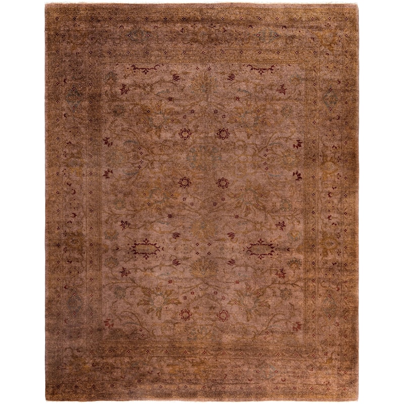 Overdyed One-of-a-Kind Hand-Knotted Area Rug - Brown - 8' 1" x 10' 4"