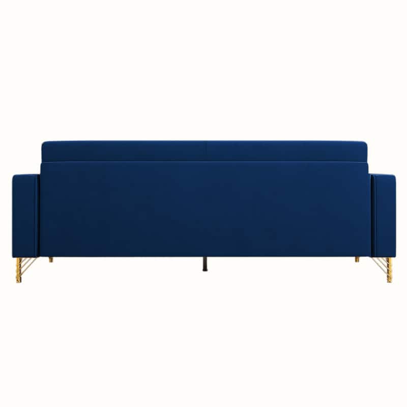 Modern Tufted Velvet Loveseat Upholstered Sofa with Removable Cushions and Pillows - 85.63 in.D x 30.31 in.W x 30.51 in.H