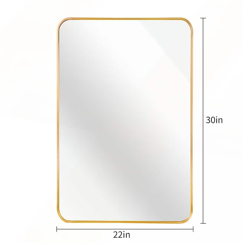 22x30 Inch Metal Framed Rectangular Bathrrom Mirror