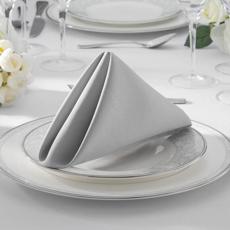 144 Pack 17 Inch Polyester Cloth Dinner Napkins for Party Restaurant