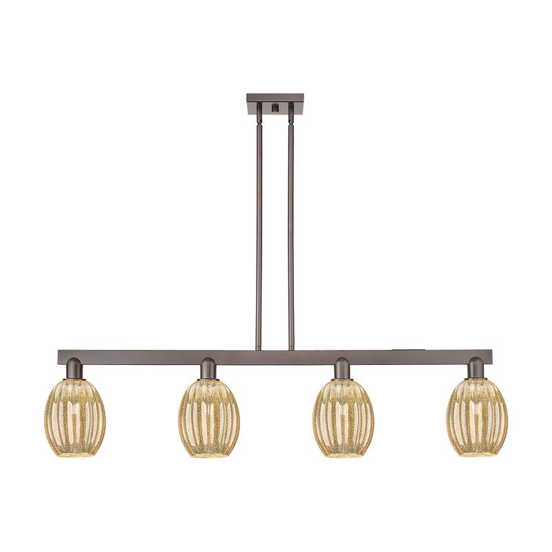 Innovations Lighting Urban Downtown - Preston - 4 Light 48" Bell Shade Stem Hung Island Light