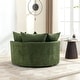 preview thumbnail 12 of 57, Roomfitters Modern 360° Swivel Barrel Chair with Hidden Storage Ottoman, Chenille Upholstery and Four Pillows