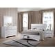 preview thumbnail 1 of 18, Miranda 4-piece Platform Storage Bedroom Set White California King - 4 Piece