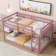 preview thumbnail 10 of 21, Low Height Design Bunk Bed with Guardrails and Ladder, Safety and Quality Guaranteed, Twin over Twin