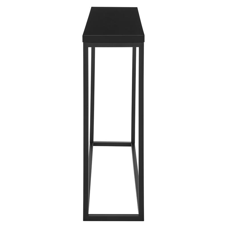 Modern Gray Gloss and Chrome Console Table