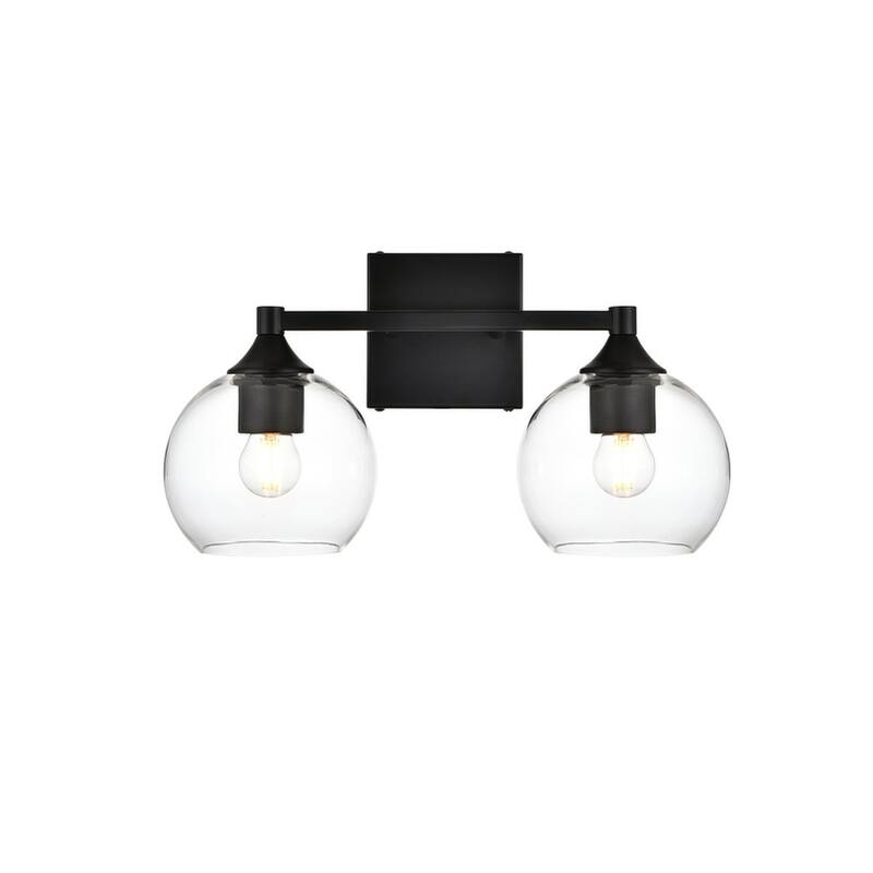 Felz 1 Light Black and Clear Bath Sconce