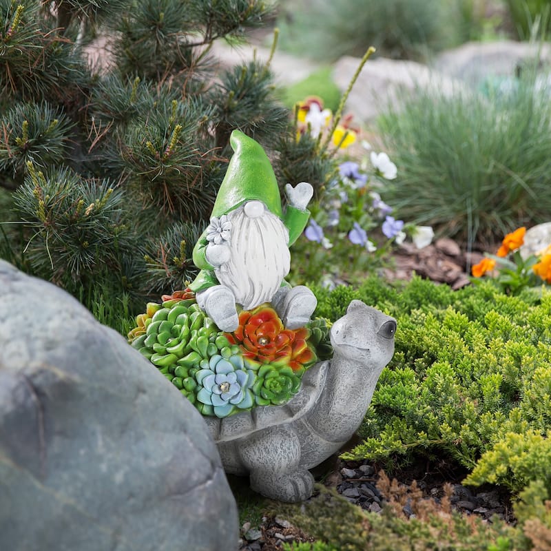 Solar Garden Outdoor Statues with LED Light