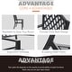preview thumbnail 38 of 54, MAISON ARTS 9-Piece Patio Dining Set, 60 Inch Square Metal Table and 8 Metal Dining Chairs