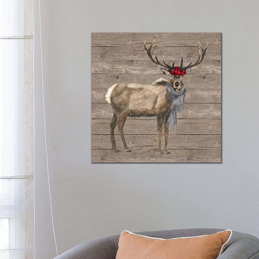 iCanvas "Warm In The Wilderness Deer" by Tara Reed Canvas Print