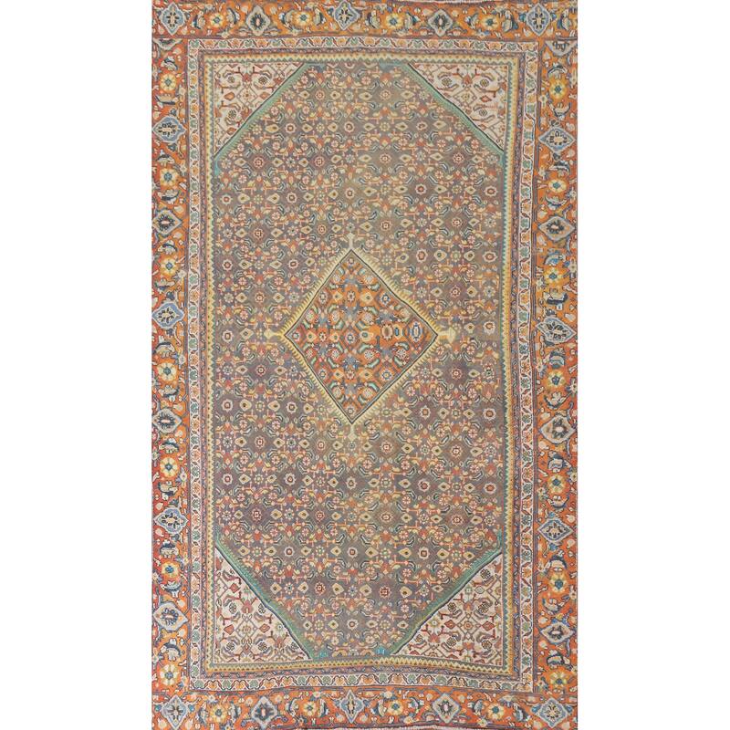 Hand Knotted Oriental 100% Wool Carpet Traditional Medallion Multi-Colored Mahal Area Rug - 12' 0'' X 7' 10''