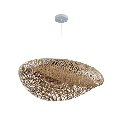 32 Inch Bamboo chandelier 1 Lt - Bamboo Finish