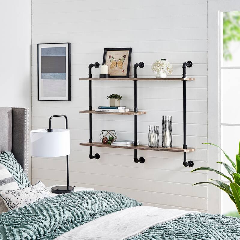 Aurora Three Tier Pipe Shelf Unit N/A Bed Bath & Beyond 34746053