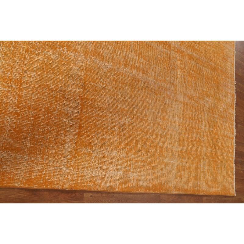 Over-Dyed Sparta Turkish Vintage Area Rug Hand-Knotted Wool Carpet - 7'0" x 9'9"