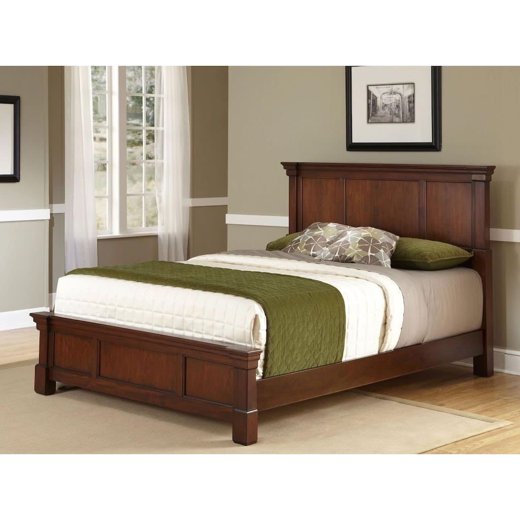 The Aspen Collection Rustic Cherry Queen Bed by Homestyles