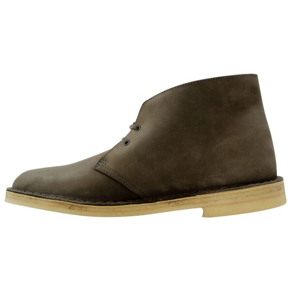 clarks men's desert boot grey leather